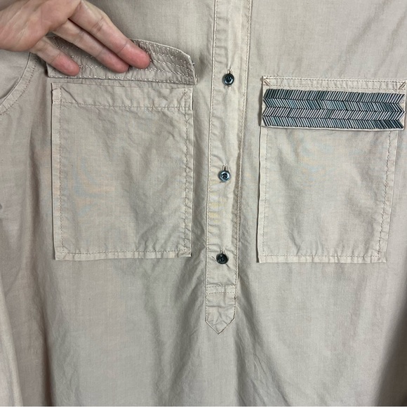 J Crew Beaded Cotton Popover Shirt Size 6 - Picture 4 of 9